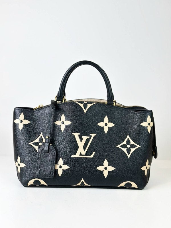 LOUIS VUITTON PETIT PALAIS PM MONOGRAM EMPREINTE HANDBAG WITH STRAP
