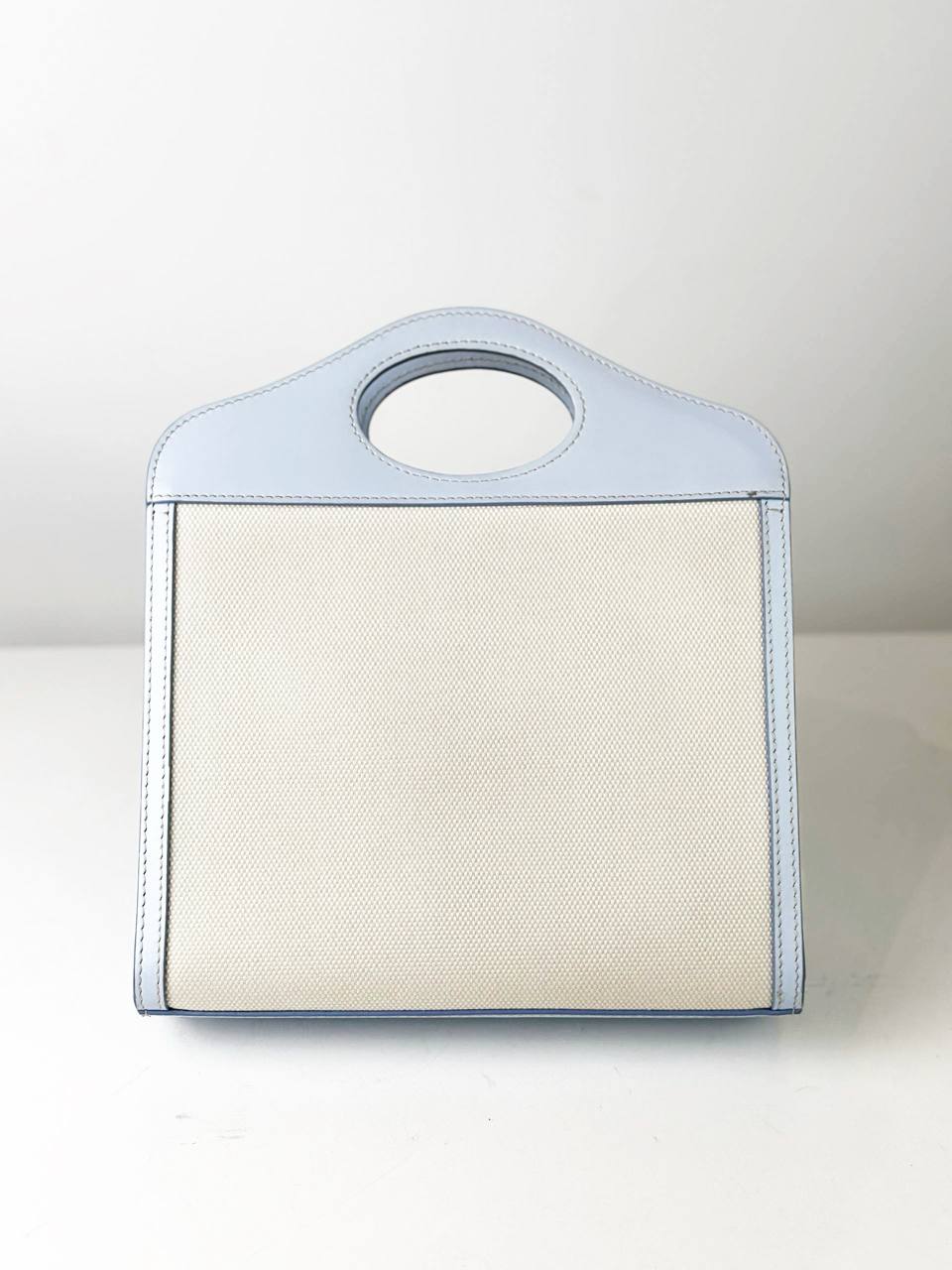 BURBERRY MINI POCKET TWO TONE TOTE BAG