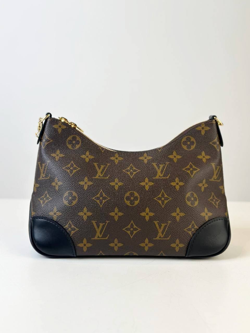LOUIS VUITTON MONOGRAM BOULOGNE NM BLACK LEATHER SHOULDER BAG WITH STRAP