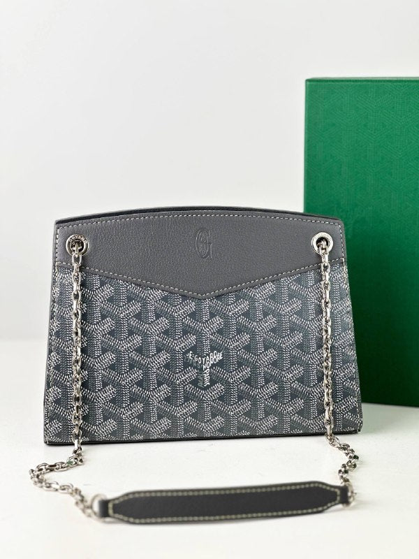 GOYARD ROUETTE STRUCTURE MINI GREY SHOULDER BAG