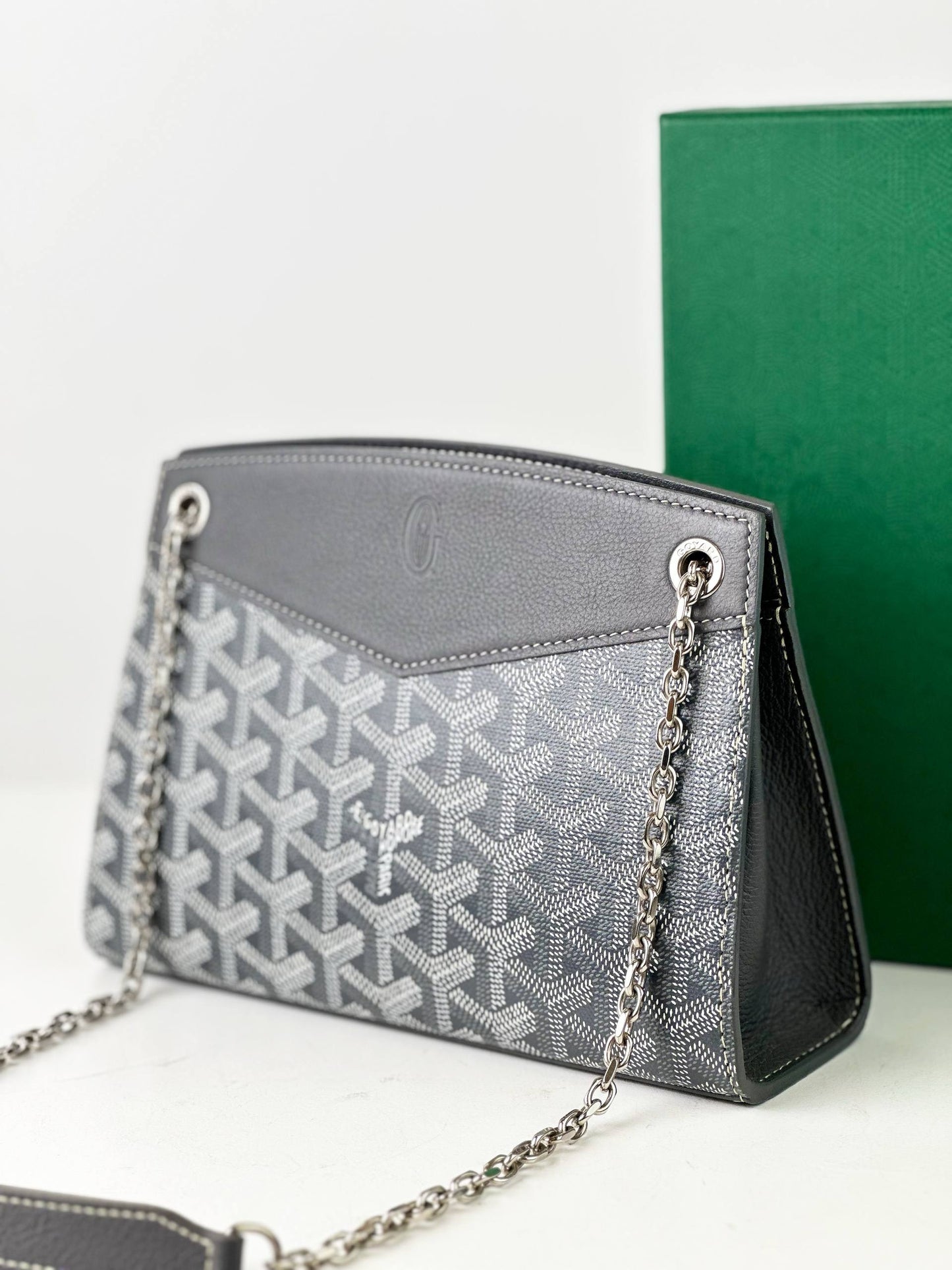 GOYARD ROUETTE STRUCTURE MINI GREY SHOULDER BAG