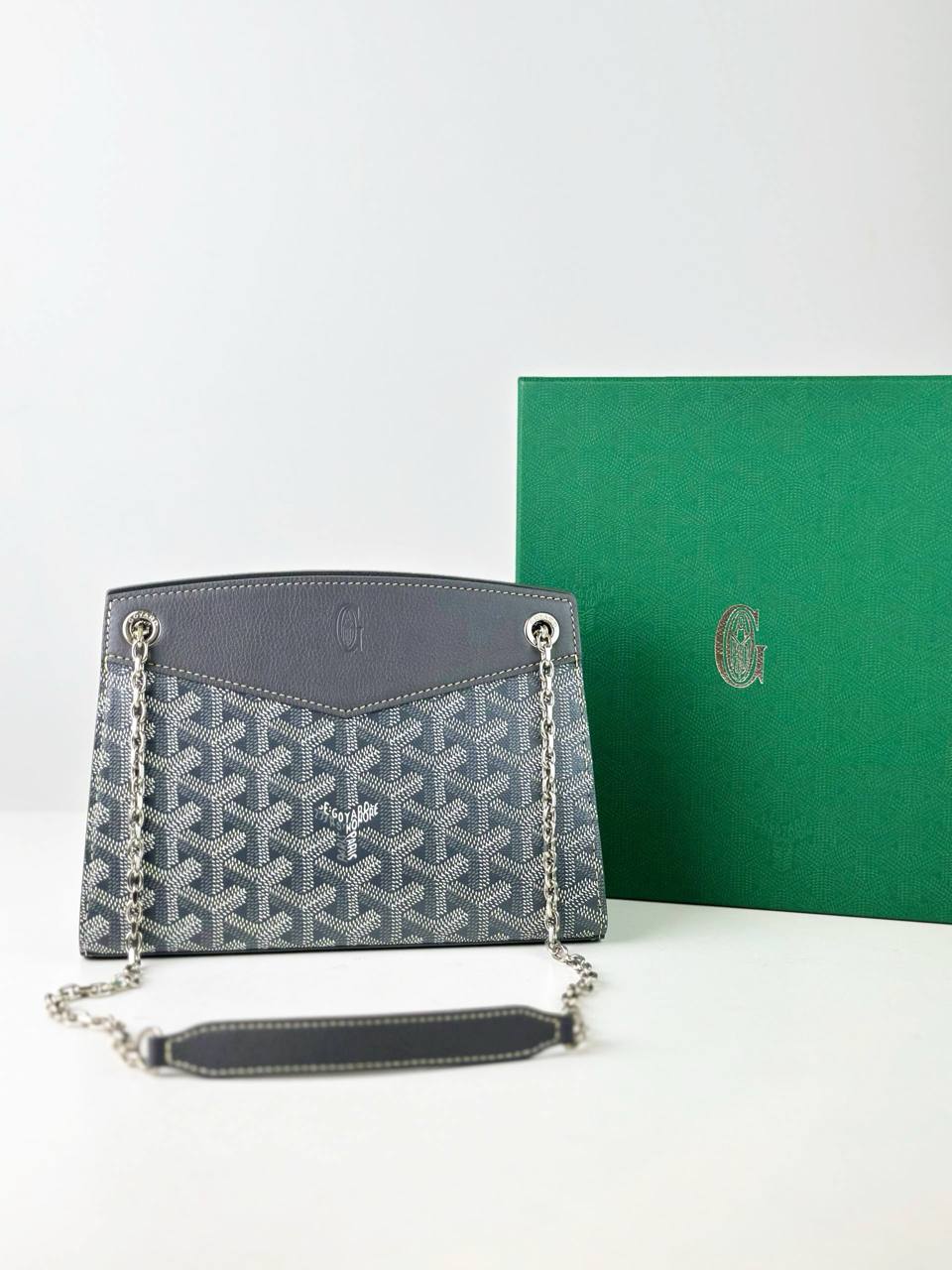 GOYARD ROUETTE STRUCTURE MINI GREY SHOULDER BAG
