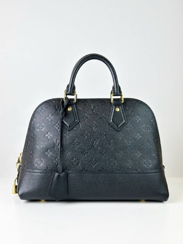 LOUIS VUITTON NEO ALMA PM MONOGRAM EMPREINTE BLACK HANDBAG WITH STRAP