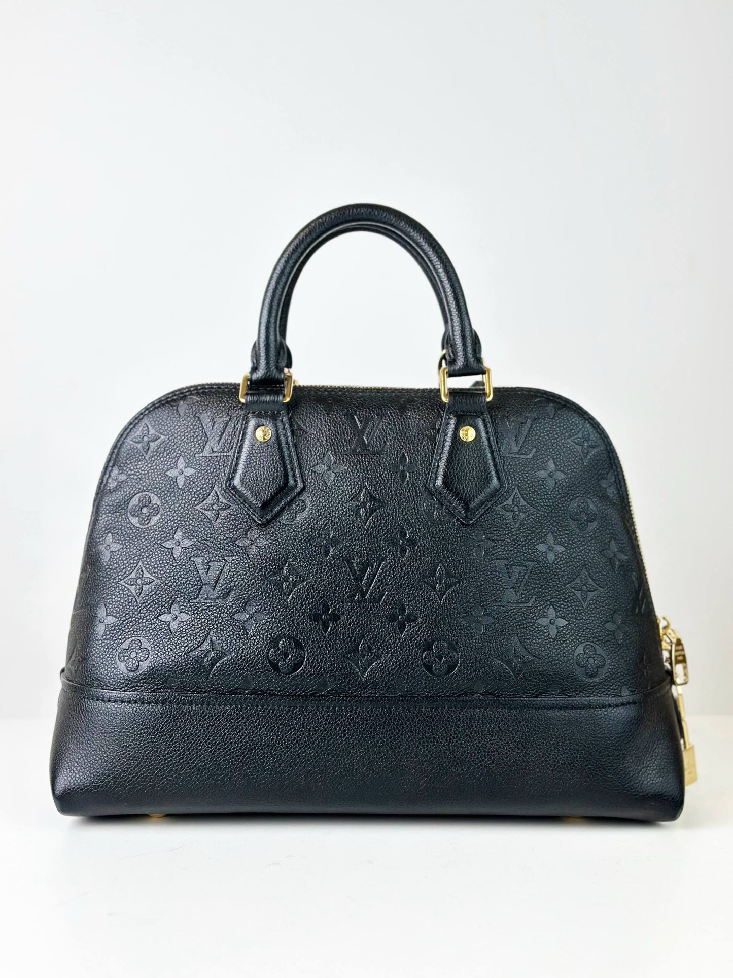 LOUIS VUITTON NEO ALMA PM MONOGRAM EMPREINTE BLACK HANDBAG WITH STRAP