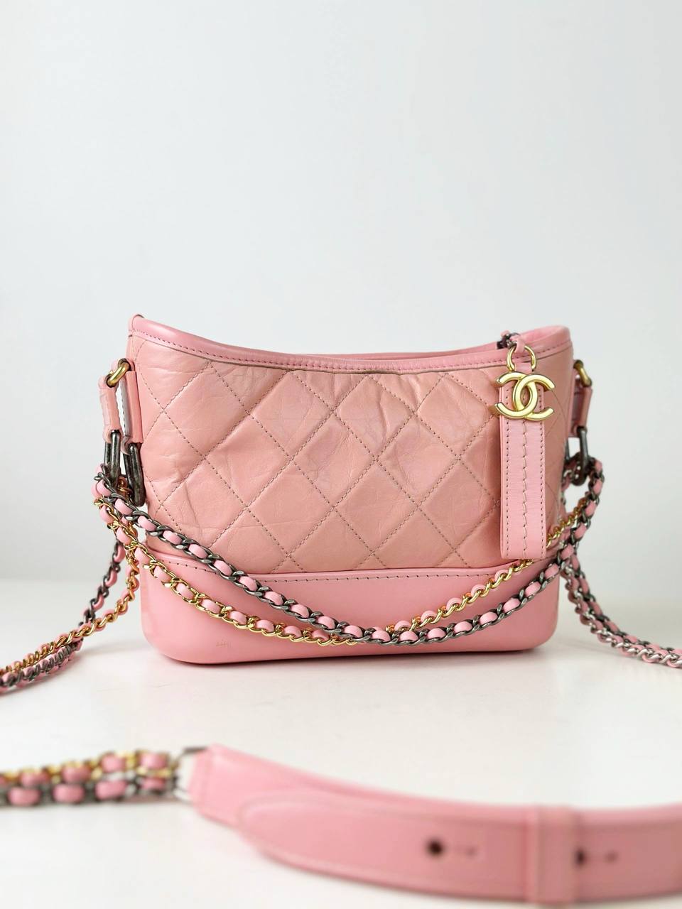 CHANEL GABRIELLE HOBO PINK SMALL SHOULDER BAG