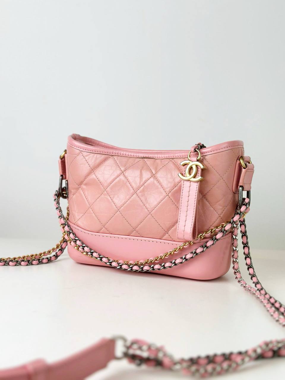 CHANEL GABRIELLE HOBO PINK SMALL SHOULDER BAG