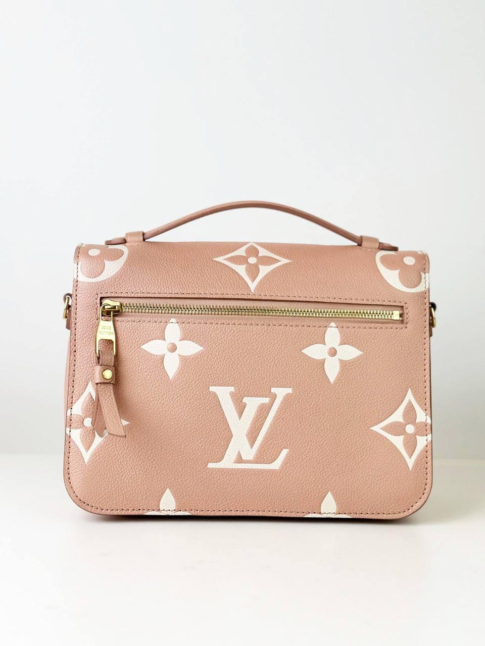 LOUIS VUITTON POCHETTE METIS ROSE TRIANON AND CREAM MONOGRAM EMPREINTE CROSSBODY BAG