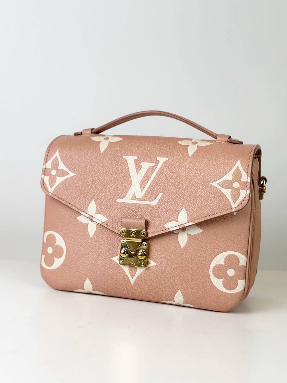 LOUIS VUITTON POCHETTE METIS ROSE TRIANON AND CREAM MONOGRAM EMPREINTE CROSSBODY BAG