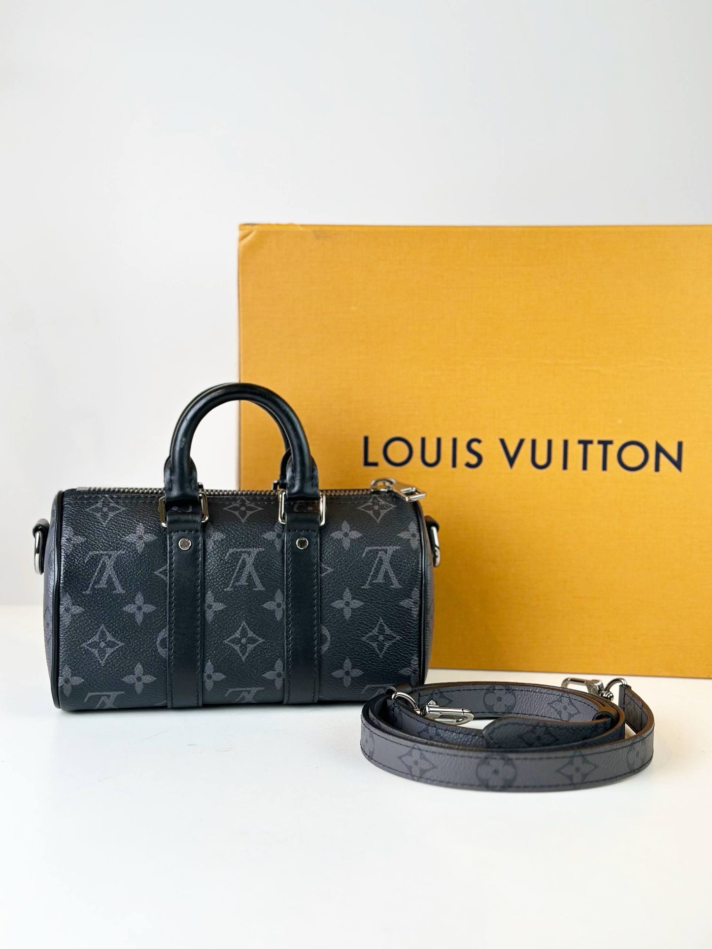 LOUIS VUITTON KEEPALL XS BANDOULIERE MONOGRAM ECLIPSE CROSSBODY BAG