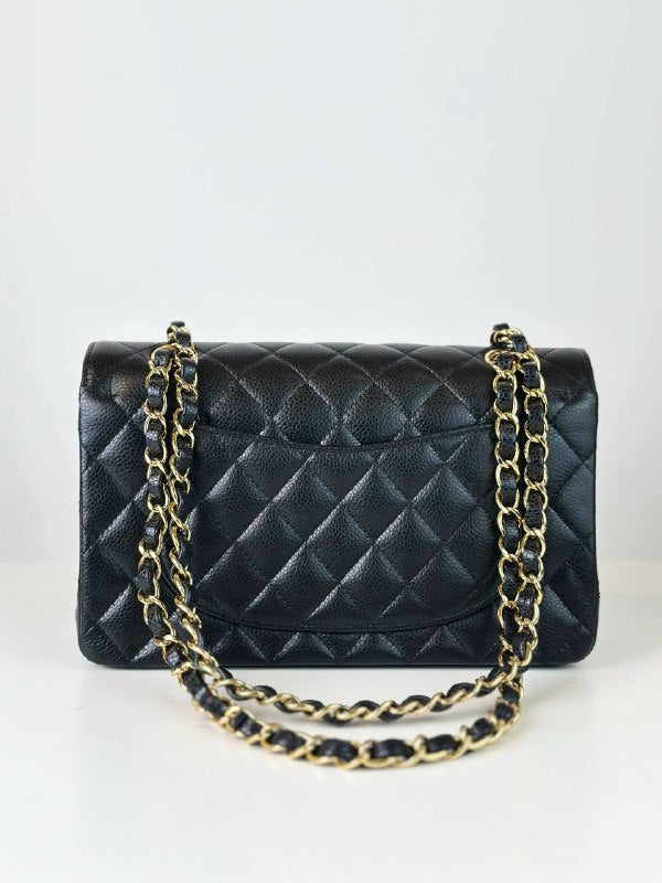 CHANEL CLASSIC FLAP CAVIAR BLACK SMALL SHOULDER BAG GHW