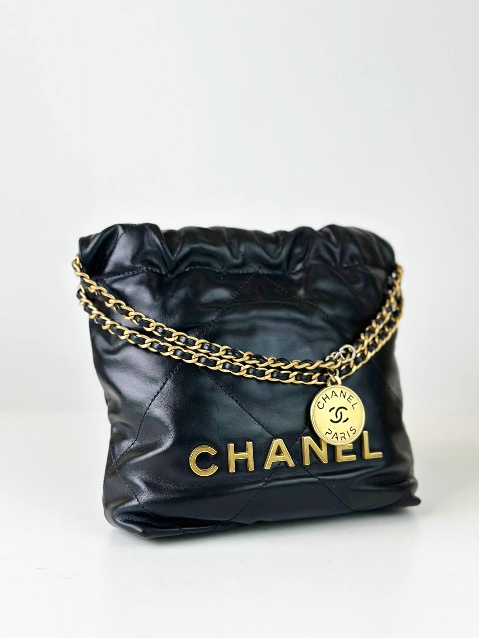 CHANEL 22 MINI BLACK CROSSBODY BAG GHW
