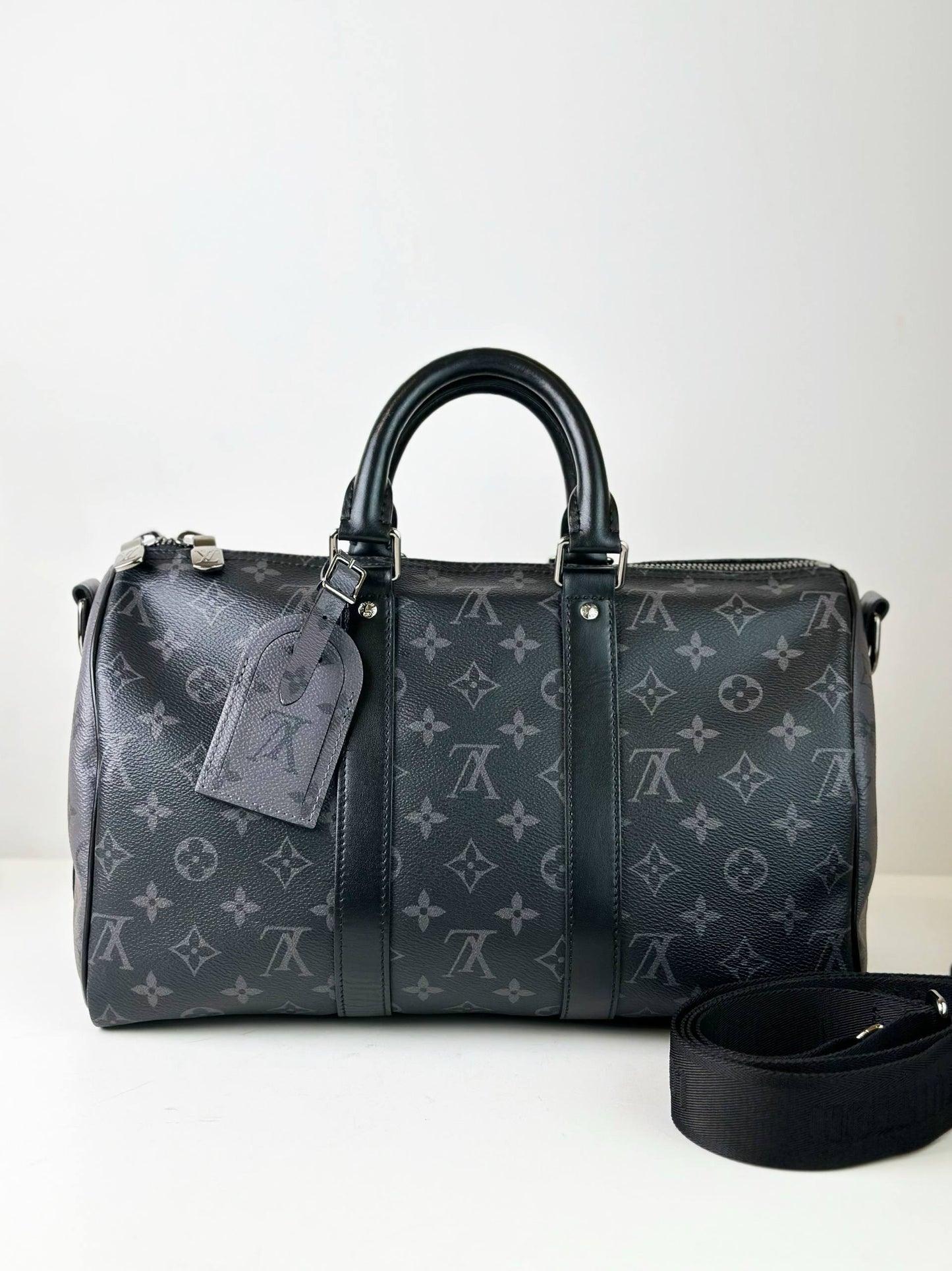 LOUIS VUITTON KEEPALL 35 BANDOULIERE MONOGRAM ECLIPSE CROSSBODY BAG