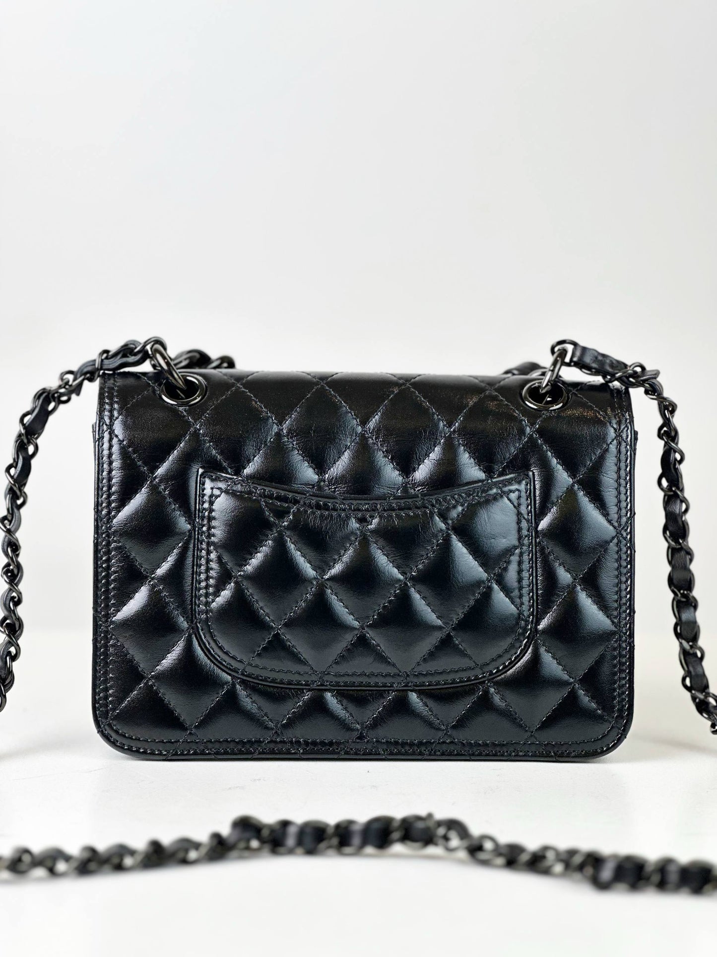 CHANEL CC FRONT POCKET MINI FLAP SO BLACK CROSBODY BAG