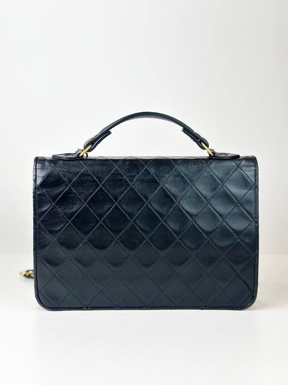 CHANEL CC TURNLOCK BLACK MINI BRIEFCASE CROSSBODY BAG