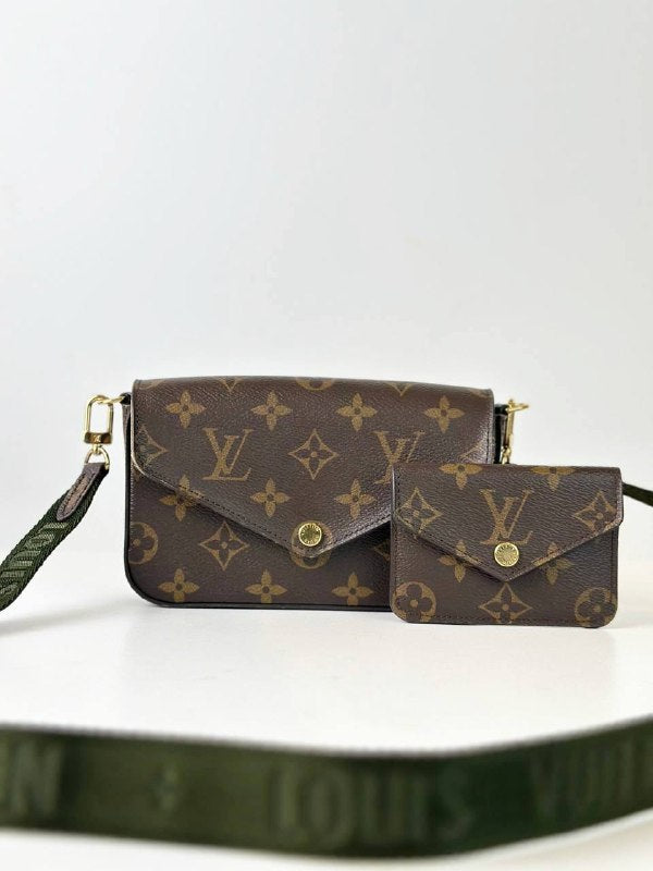 LOUIS VUITTON FELICIE STRAP AND GO MONOGRAM CROSSBODY BAG
