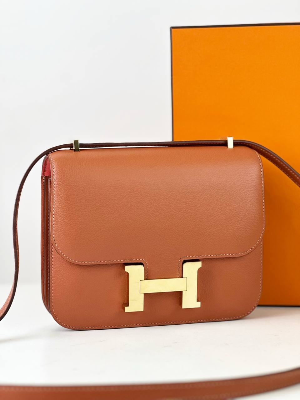 HERMES CONSTANCE 18 BLUSH ROSE JAIPUR CROSSBODY BAG