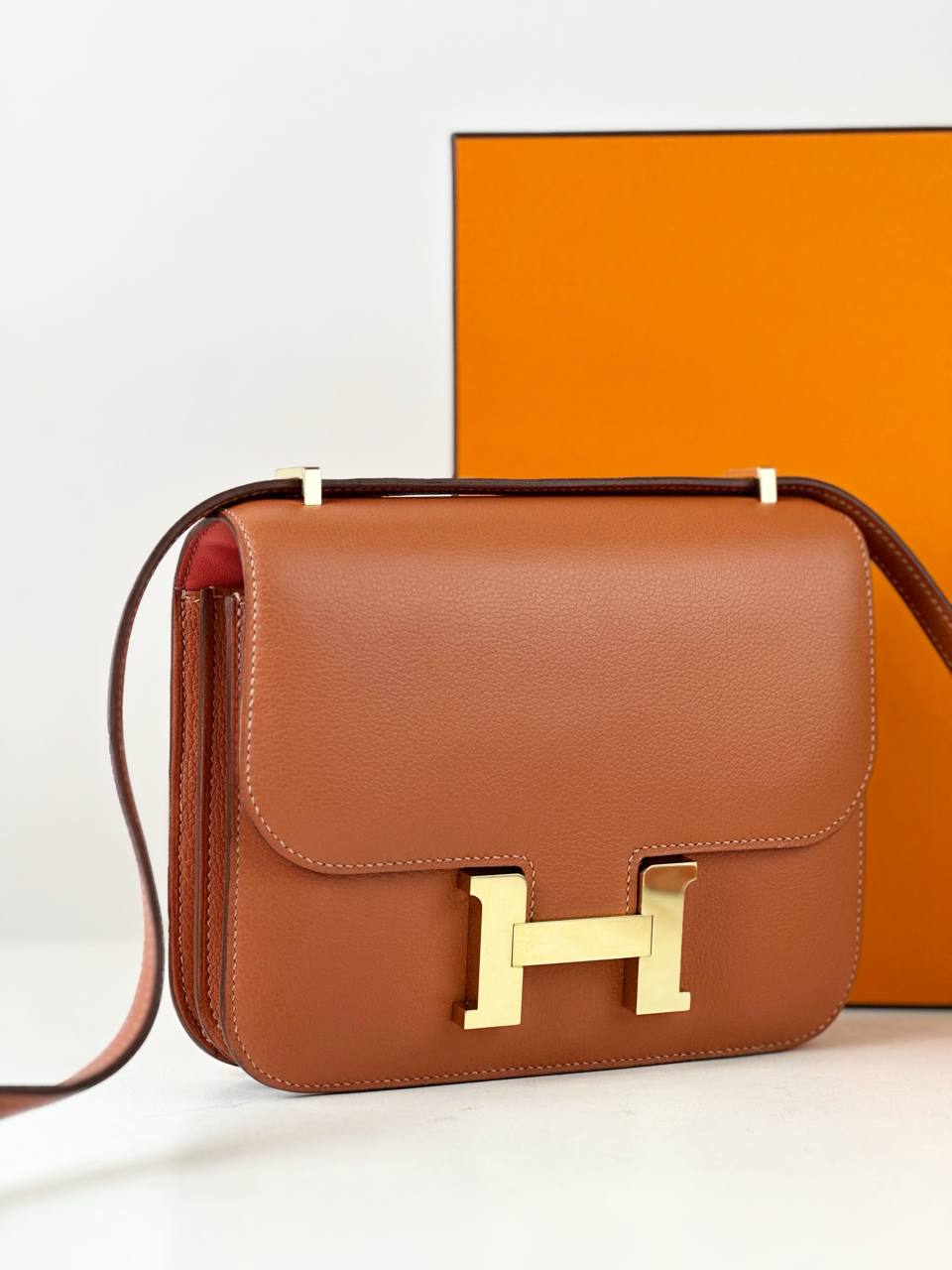 HERMES CONSTANCE 18 BLUSH ROSE JAIPUR CROSSBODY BAG