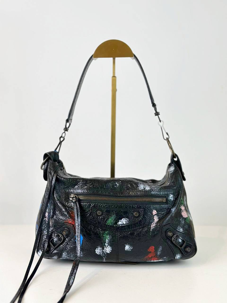 BALENCIAGA LE CITY MOTO CROSSBODY BAG
