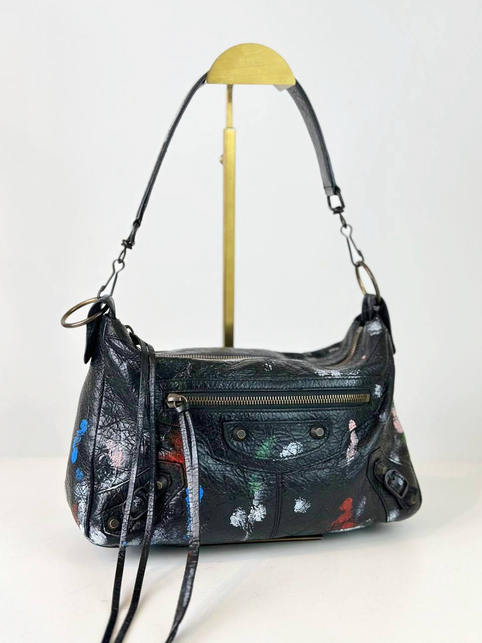 BALENCIAGA LE CITY MOTO CROSSBODY BAG