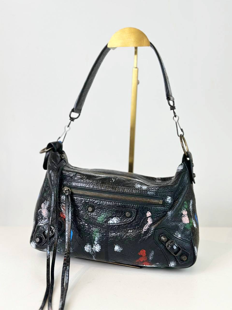 BALENCIAGA LE CITY MOTO CROSSBODY BAG