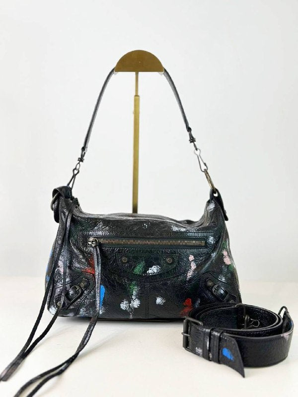 BALENCIAGA LE CITY MOTO CROSSBODY BAG