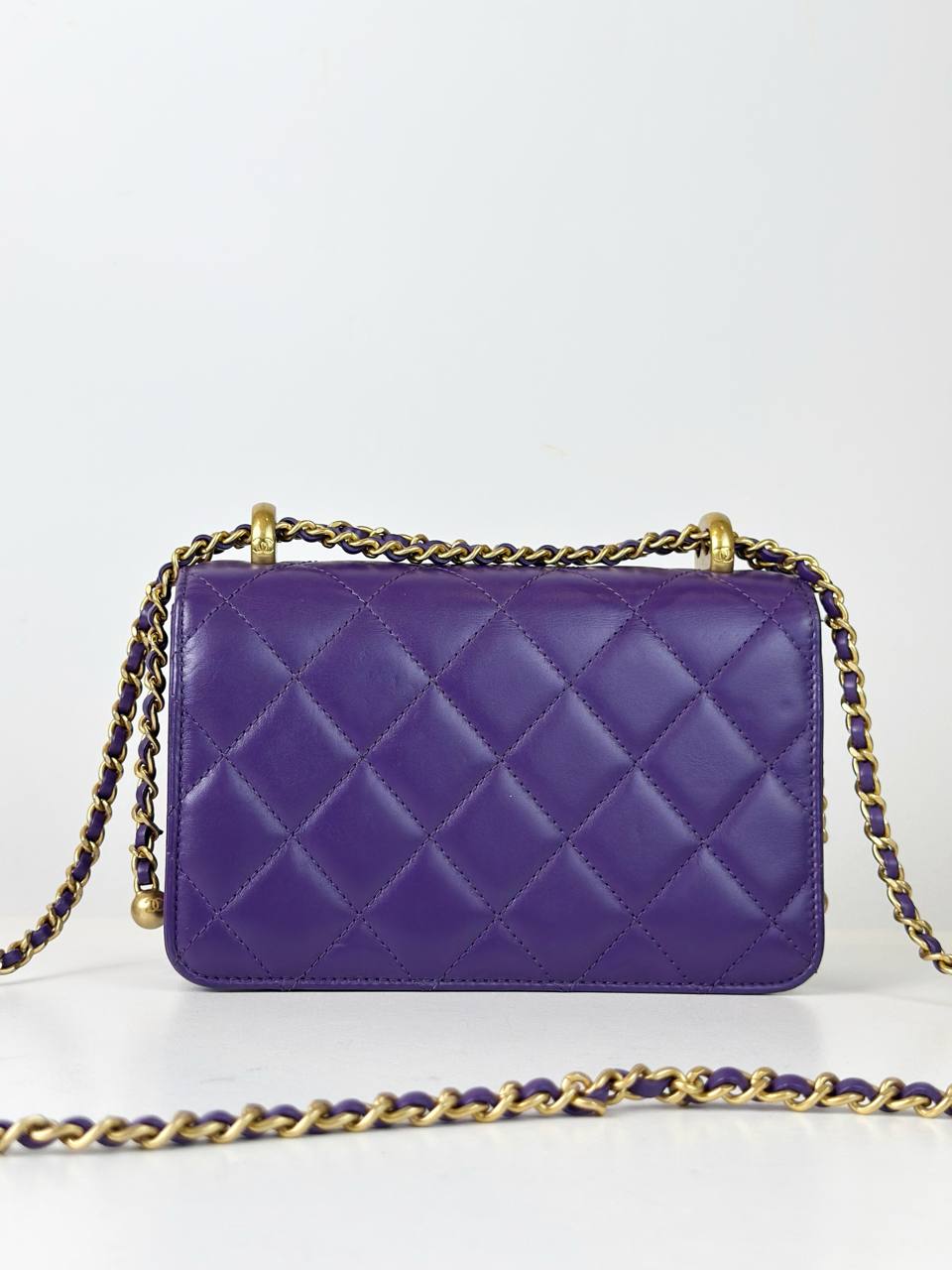 CHANEL 24C MINI FLAP PURPLE CROSSBODY BAG