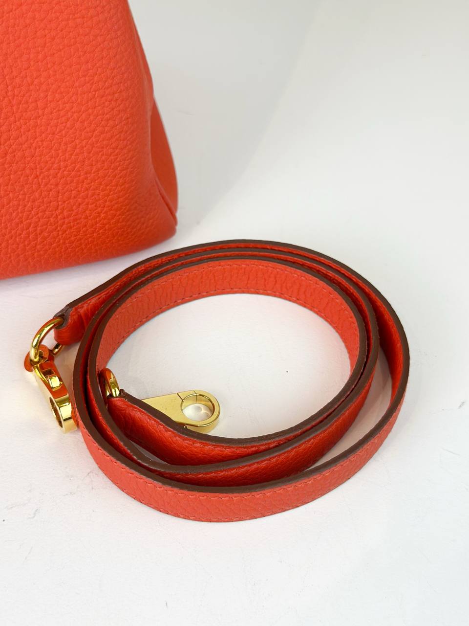 HERMES KELLY RETOURNE 34 ORANGE TAURILLON CLEMENCE LEATHER HANDBAG GHW