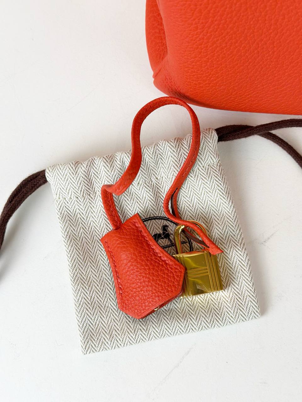 HERMES KELLY RETOURNE 34 ORANGE TAURILLON CLEMENCE LEATHER HANDBAG GHW