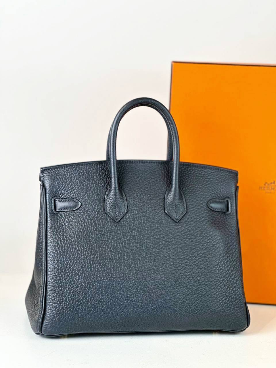 HERMES BIRKIN 25 NOIR HANDBAG GHW