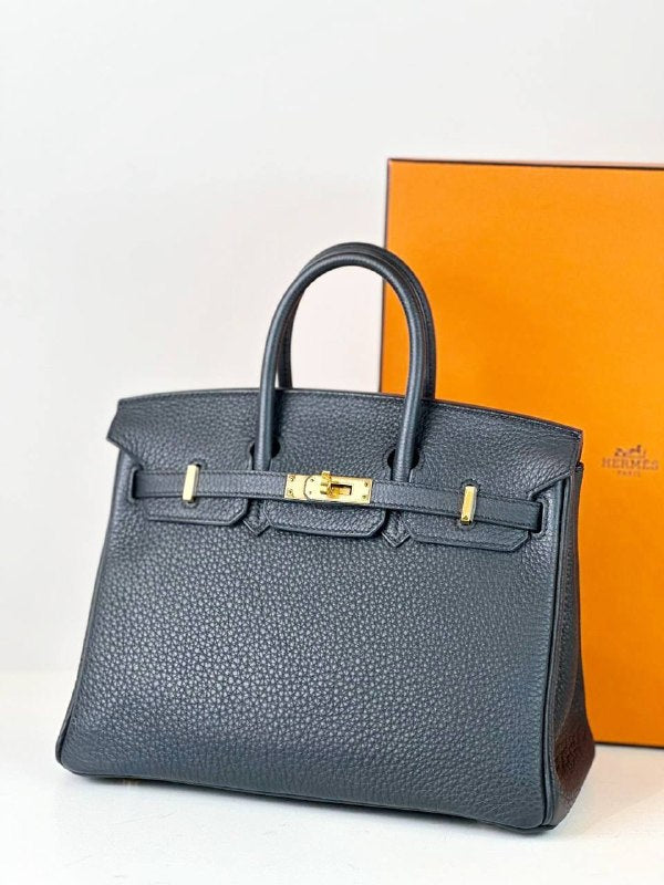 HERMES BIRKIN 25 NOIR HANDBAG GHW