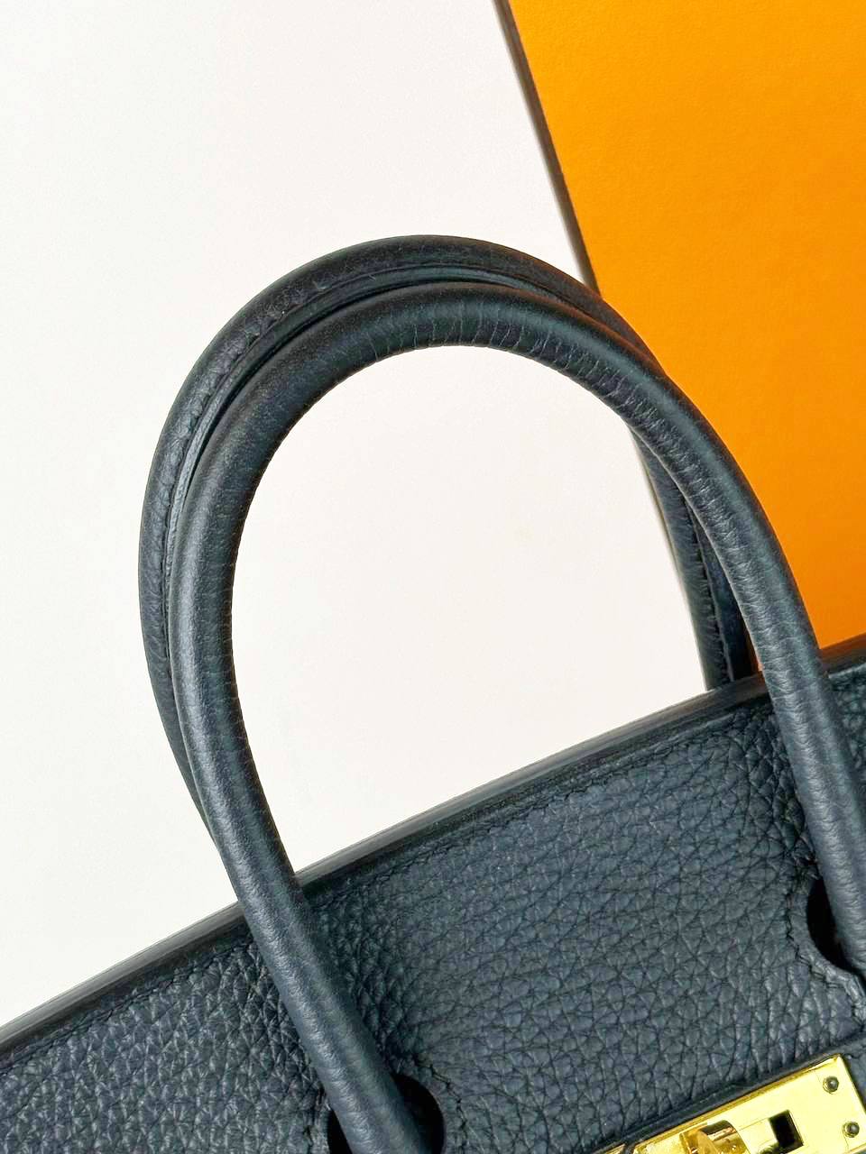HERMES BIRKIN 25 NOIR HANDBAG GHW