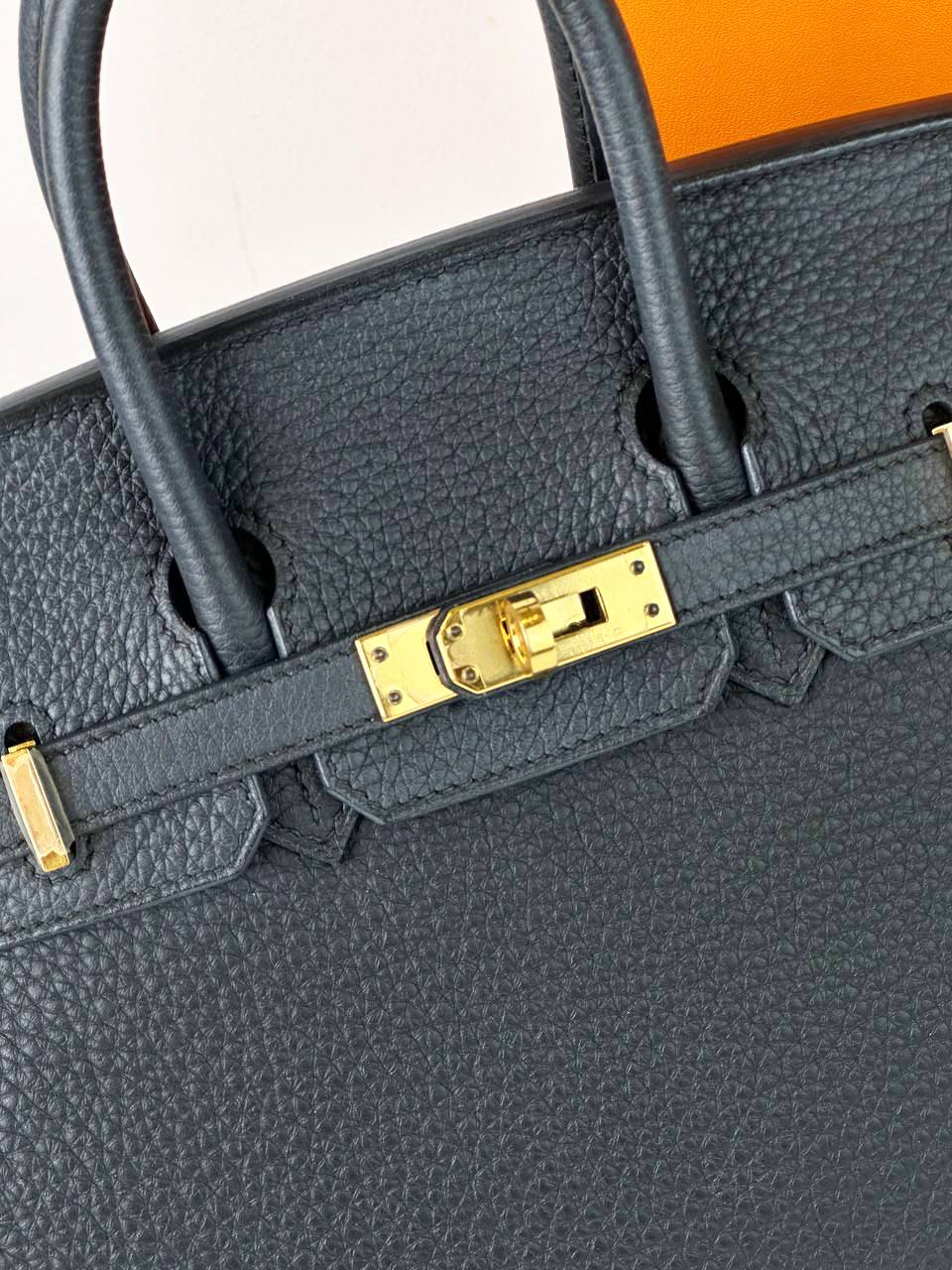 HERMES BIRKIN 25 NOIR HANDBAG GHW