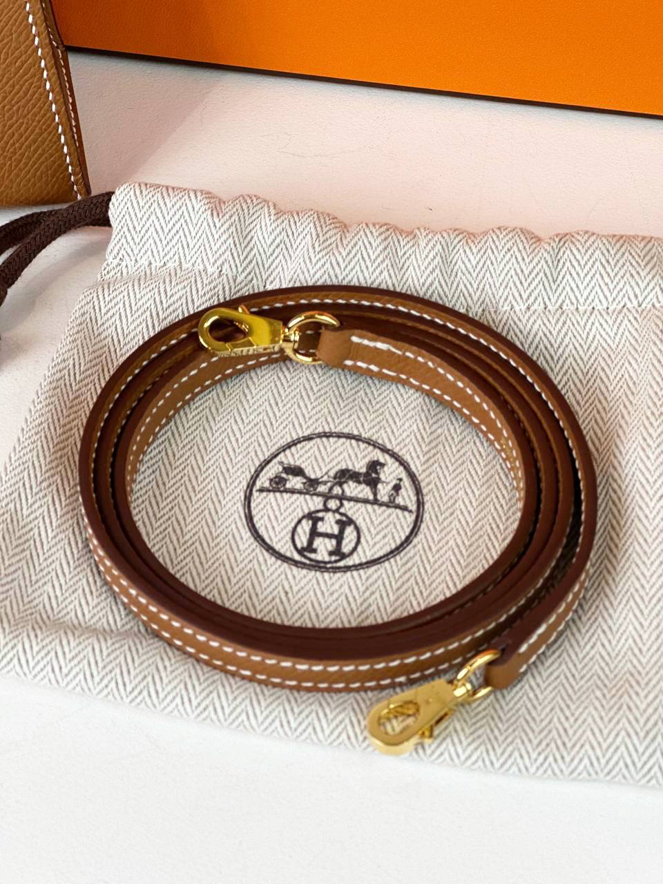HERMES MINI KELLY GOLD HANDBAG GHW
