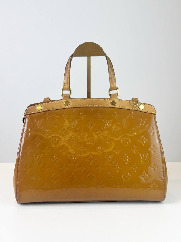 LOUIS VUITTON MM VERNIS BREA YELLOW HANDBAG