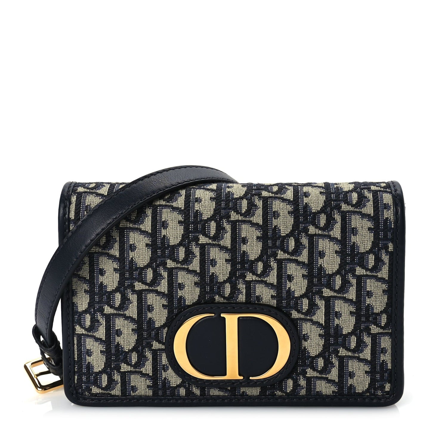 Christian Dior Oblique 30 Montaigne 2-In-1 Pouch Blue
