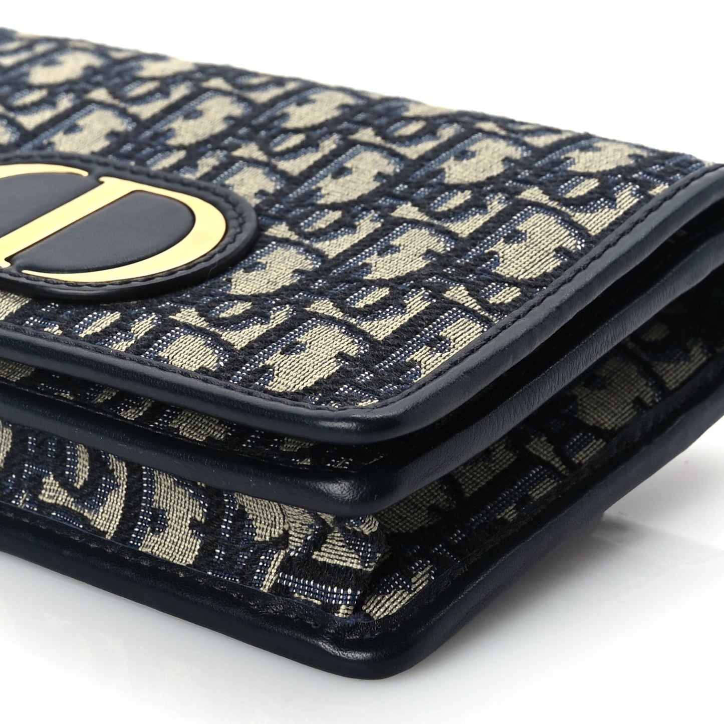 Christian Dior Oblique 30 Montaigne 2-In-1 Pouch Blue