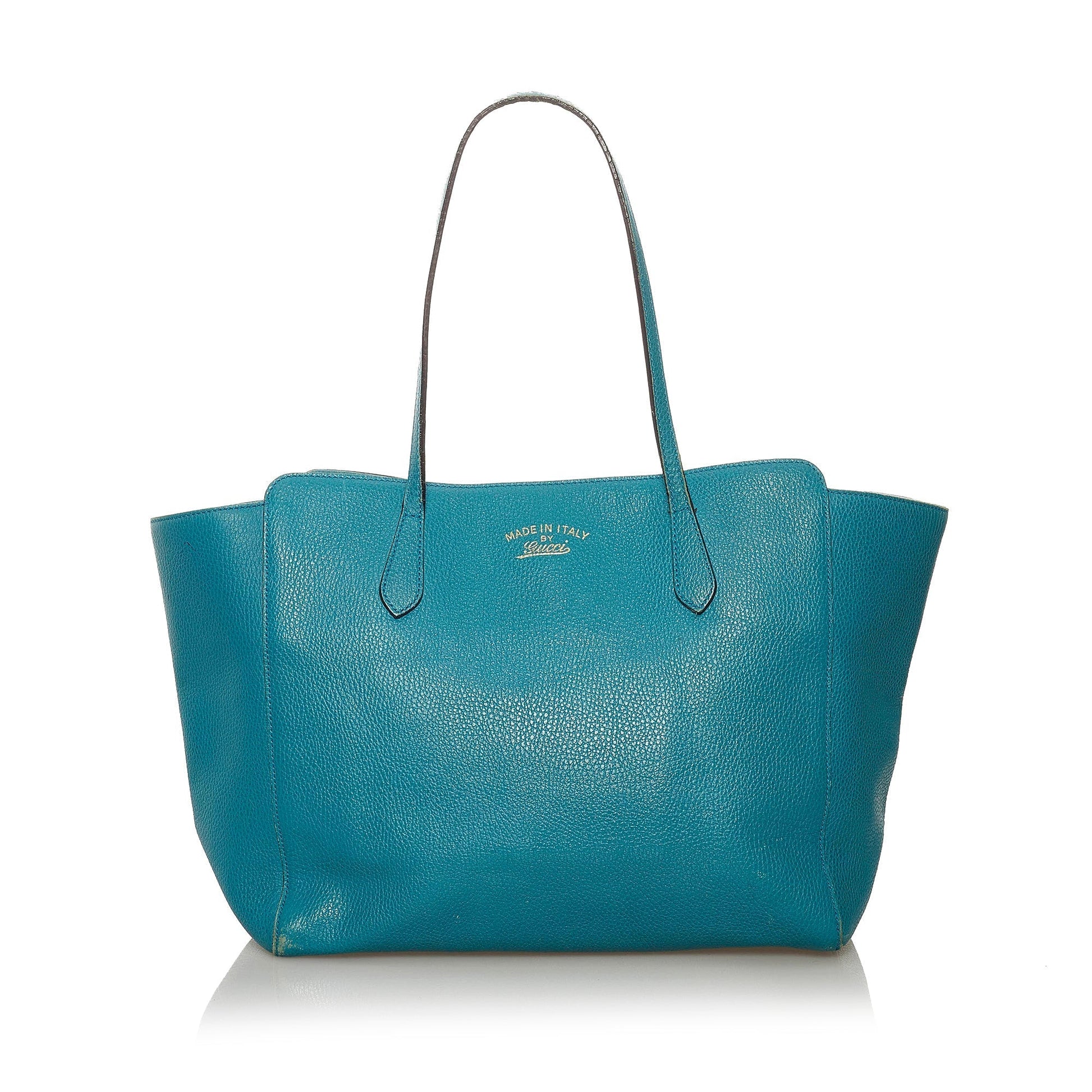 Gucci Blue Leather Tote Style 3
