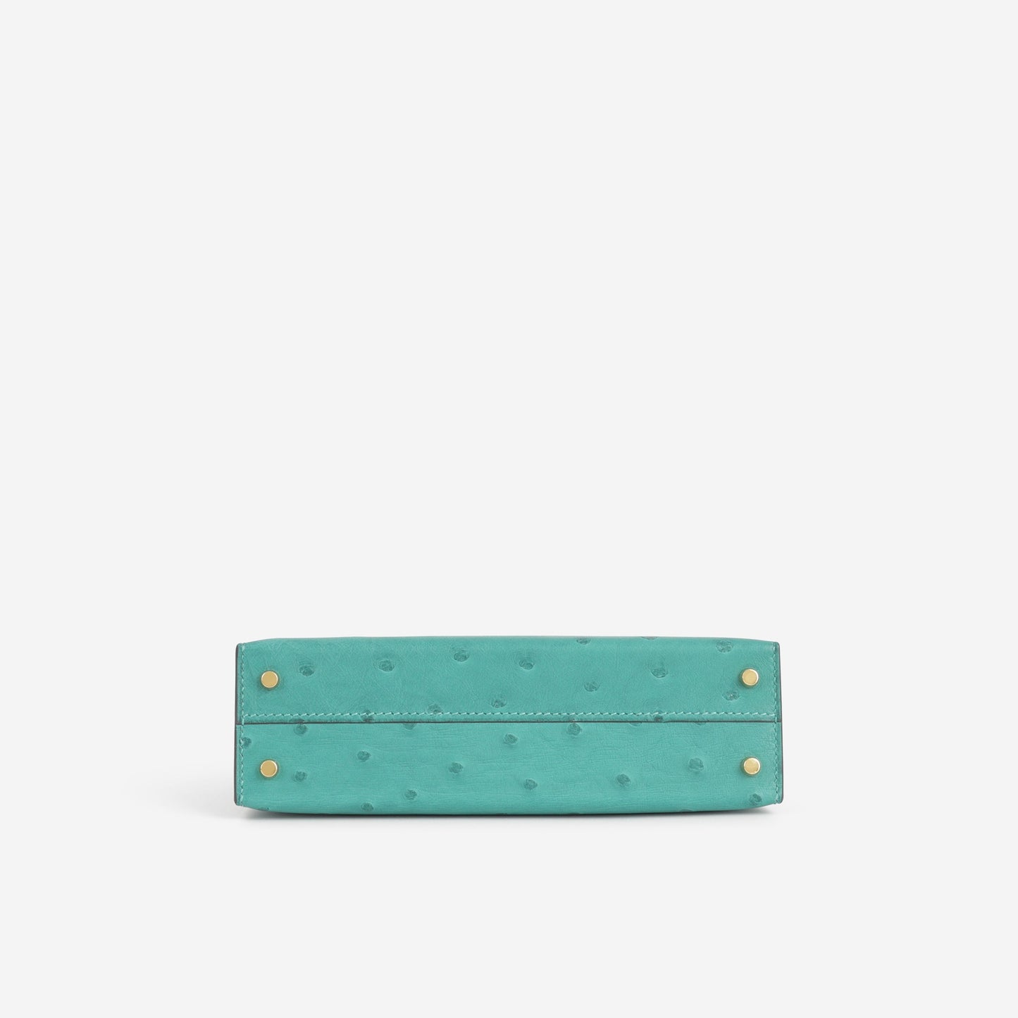 Hermès HSS Mini Kelly 20 - Vert Verone / Bleu Glacier Ostrich | Gold Hardware
