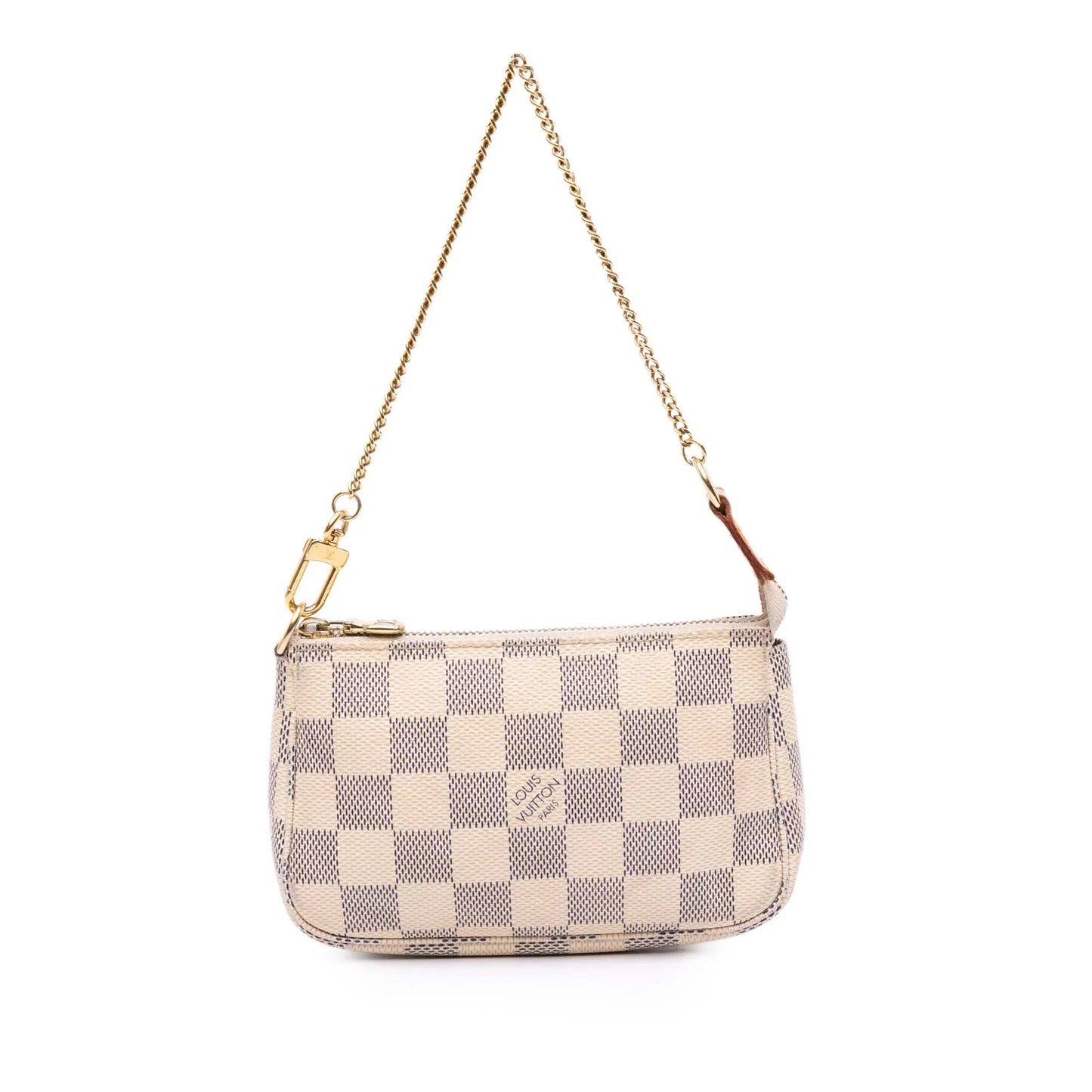 White Louis Vuitton Damier Azur Mini Pochette Accessoires Handbag