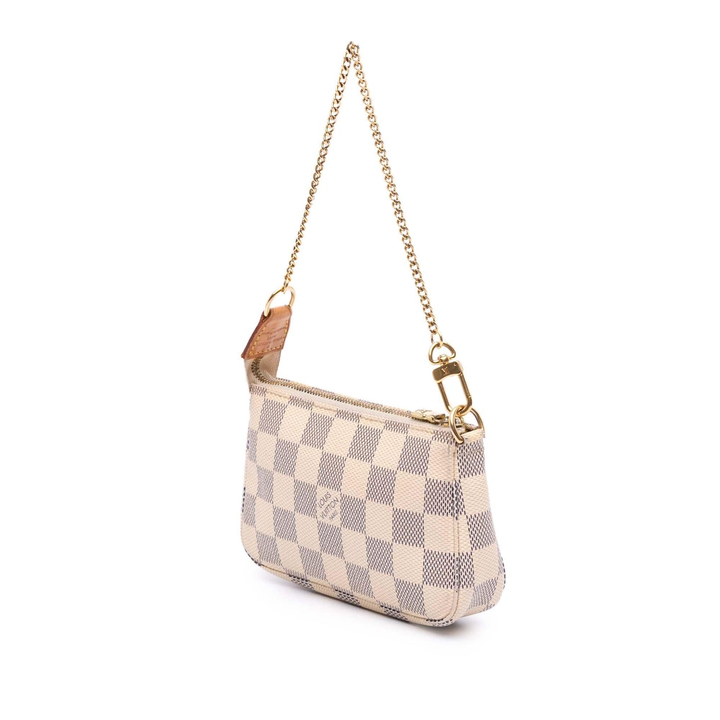 White Louis Vuitton Damier Azur Mini Pochette Accessoires Handbag