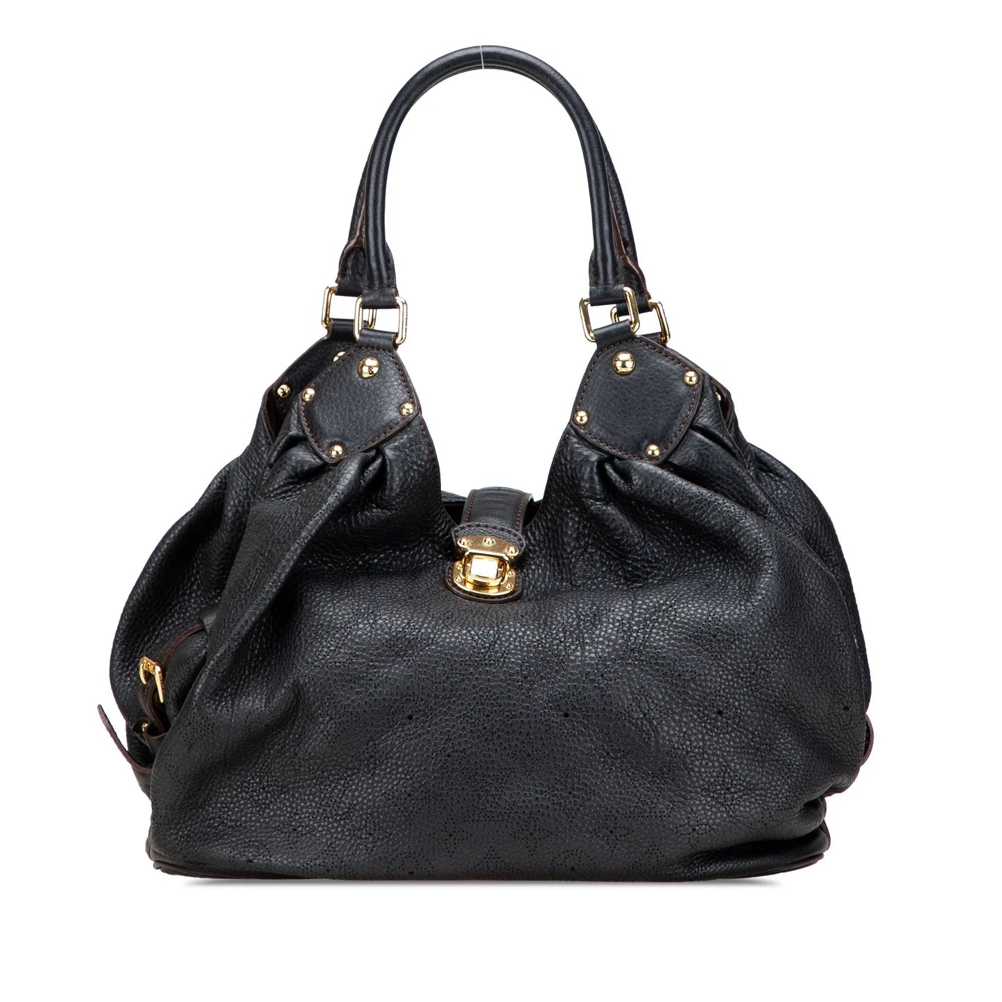 Black Louis Vuitton Monogram Mahina L Hobo Bag