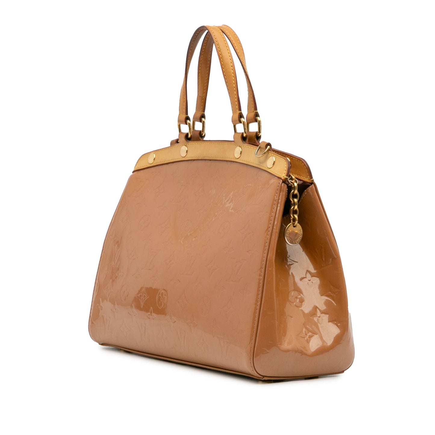 Brown Louis Vuitton Monogram Vernis Brea MM Satchel