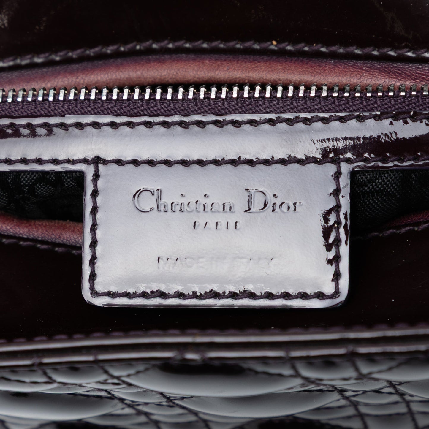 Red Dior Medium Patent Cannage Lady Dior Satchel