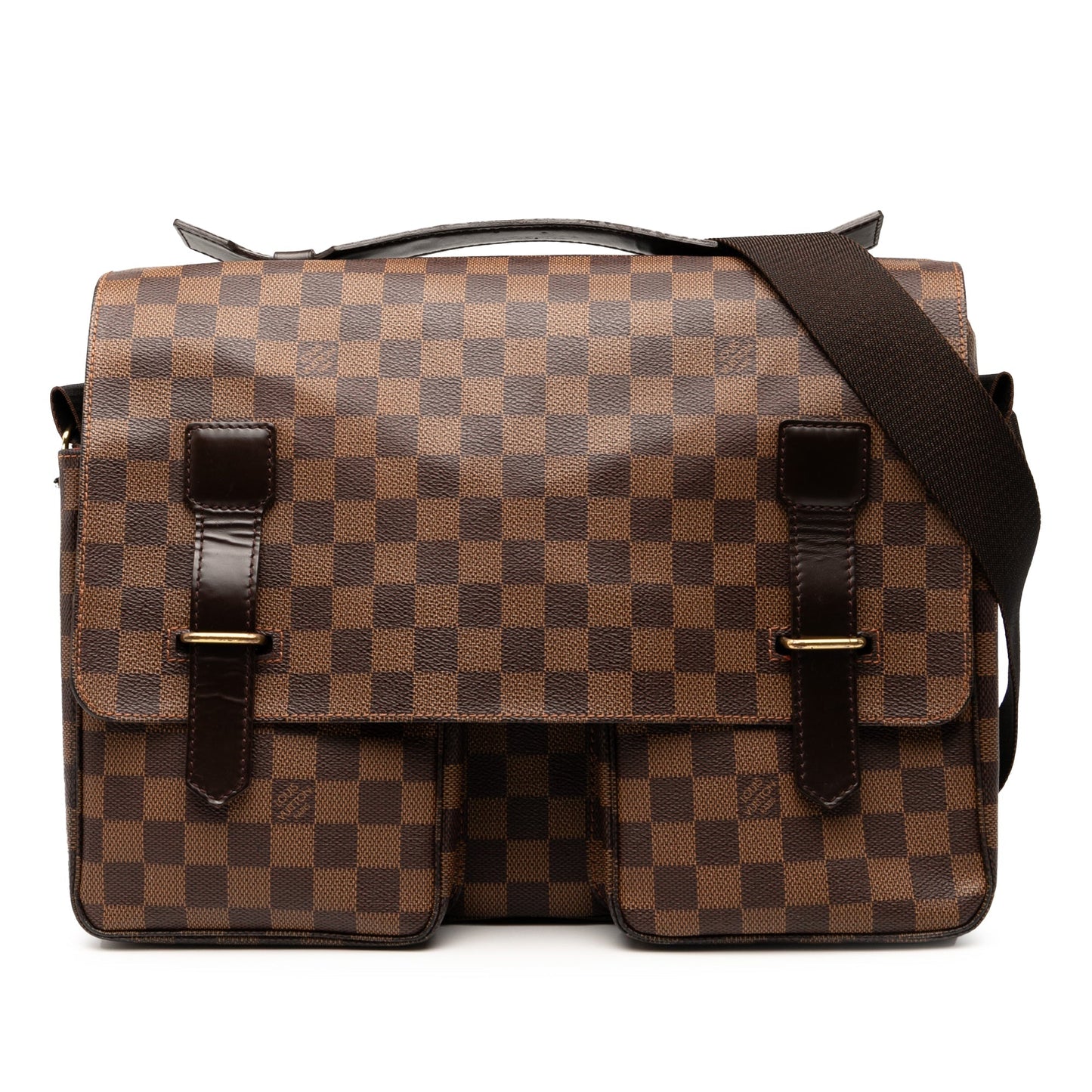 Brown Louis Vuitton Damier Ebene Broadway Satchel