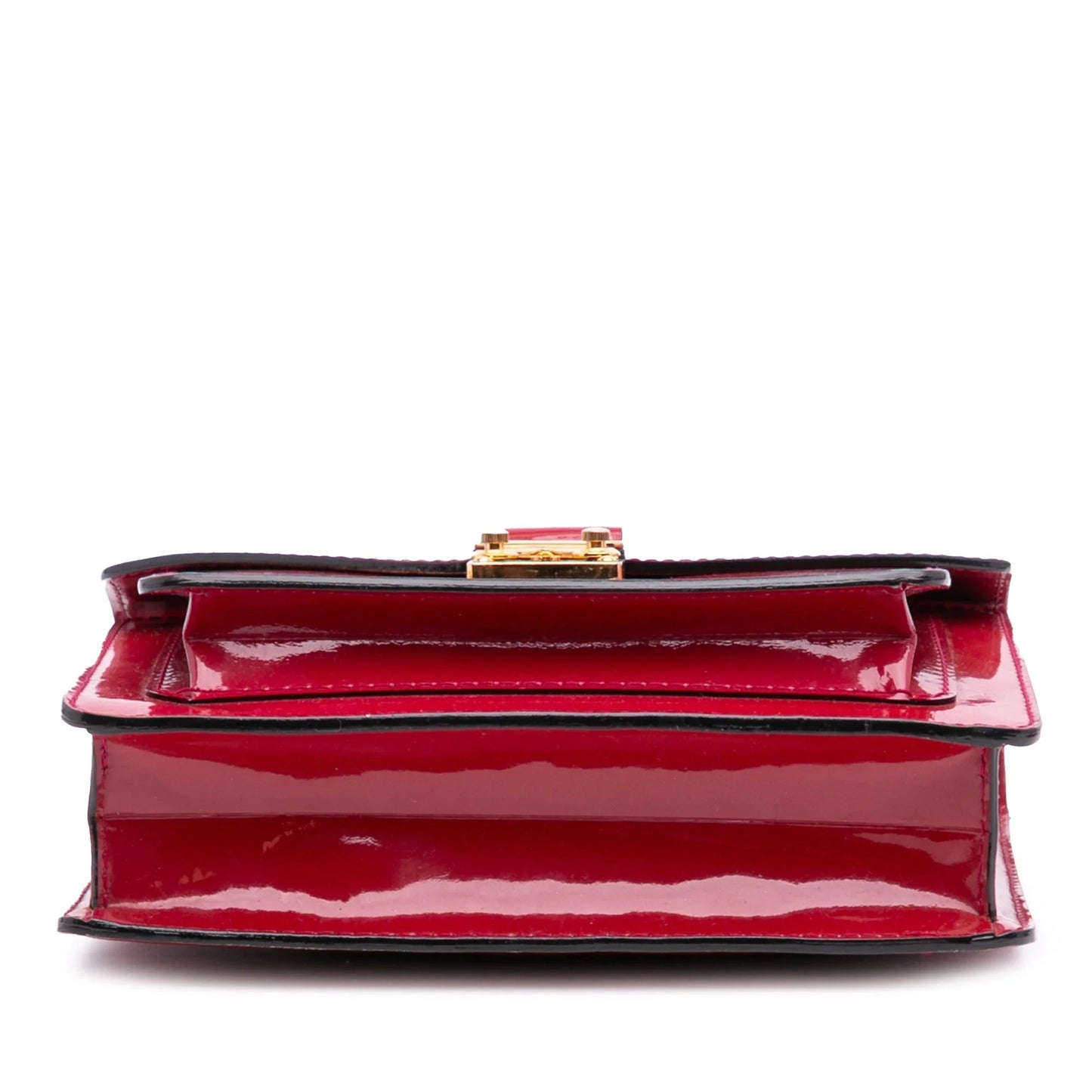 Red Louis Vuitton Monogram Vernis Monceau BB Satchel
