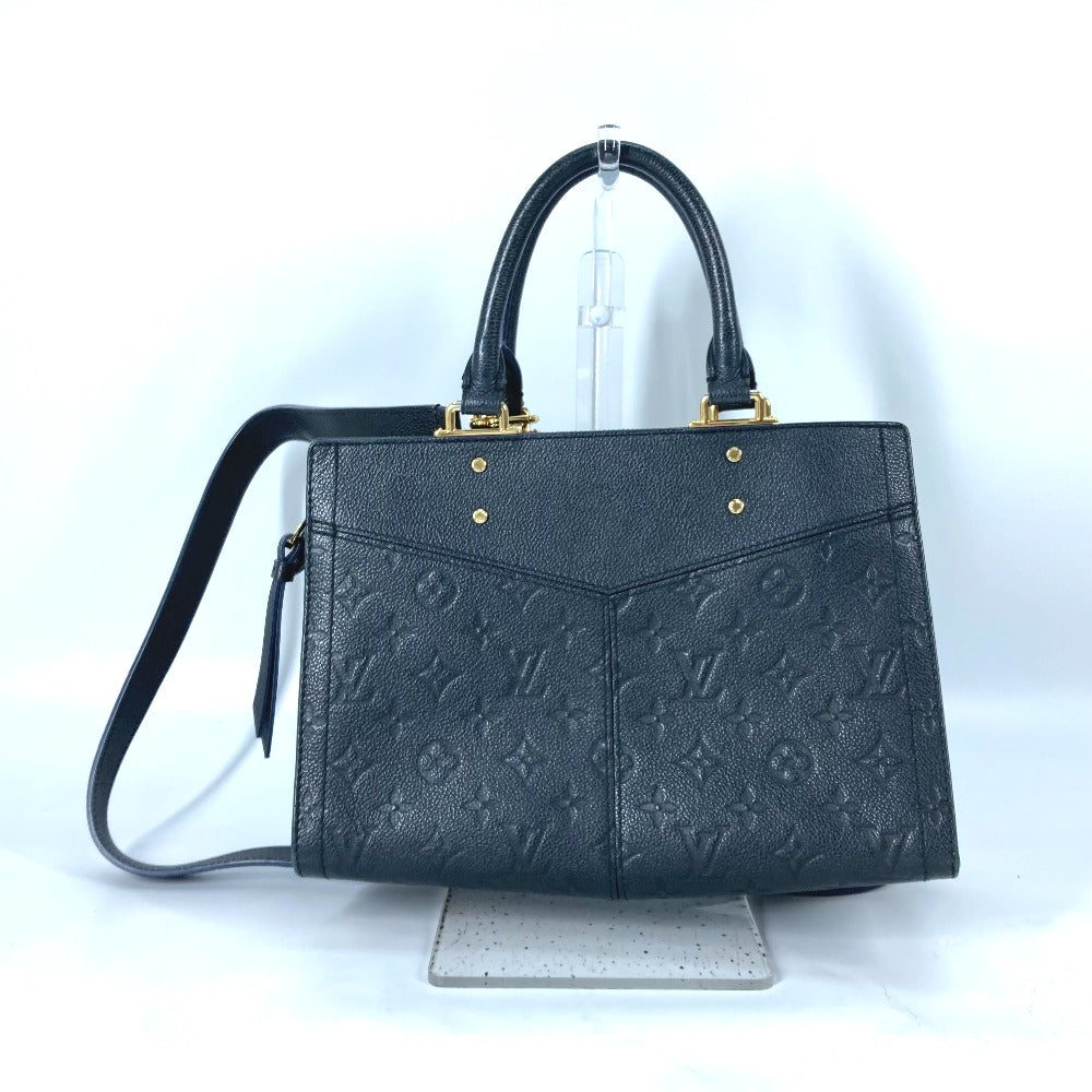 LOUIS VUITTON Handbag Monogram Ann Platt Leather Navy Monogram Ann Platt Three PM Women