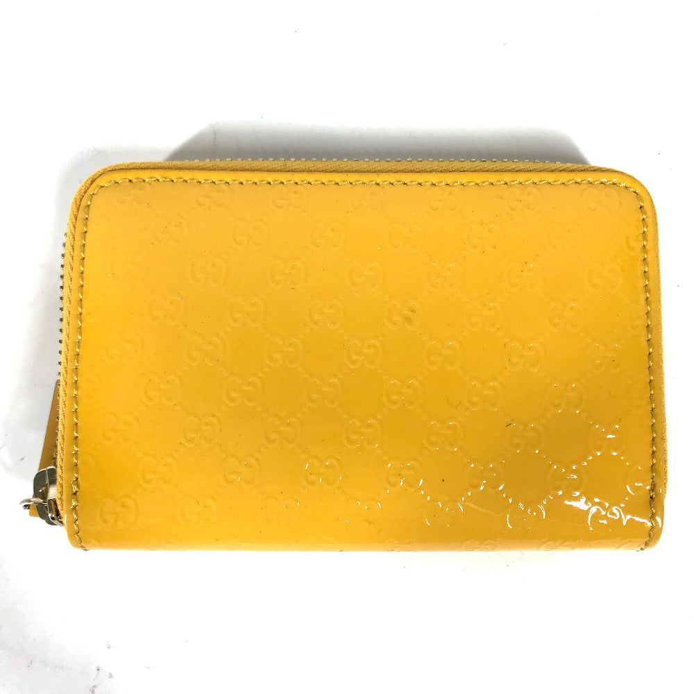 GUCCI Coin case 255452 enamel yellow Sima line Micro Guccisima Women