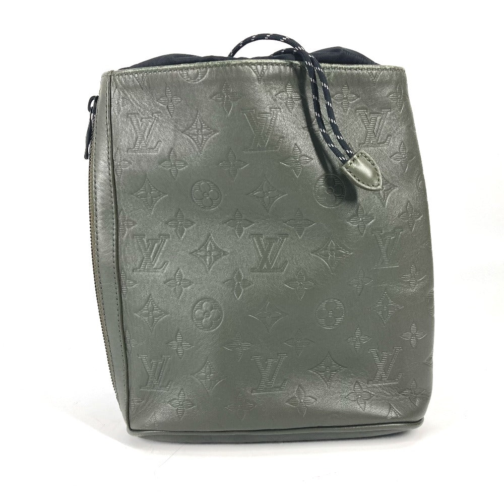 LOUIS VUITTON Shoulder Bag Monogram shadow leather khaki Monogram shadow Chalk sling bag mens