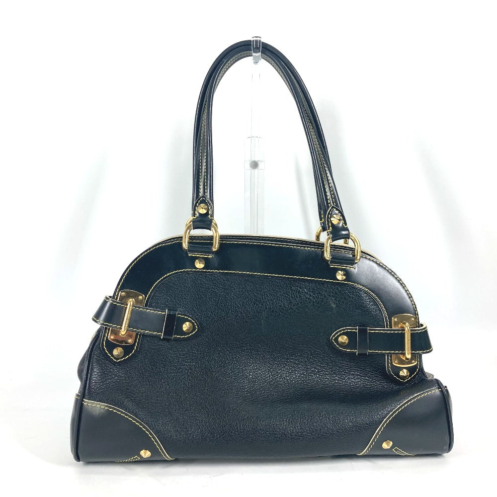 LOUIS VUITTON Handbag Suhari leather black Suhari studs Radiu Women