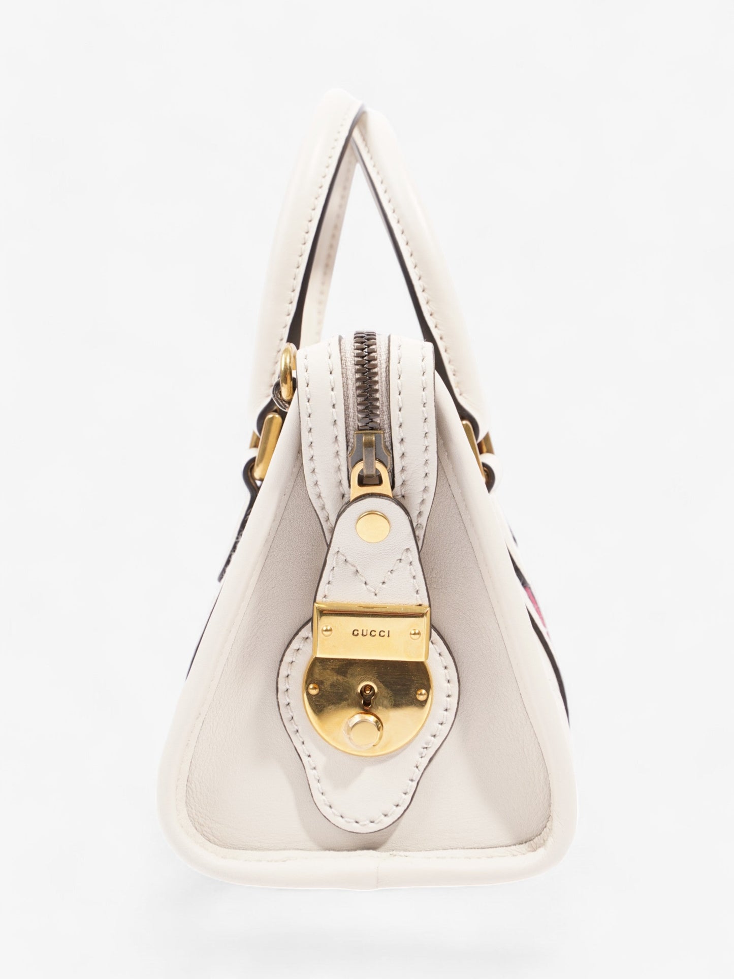 Gucci Bauletto White / Blue / Red Leather Mini